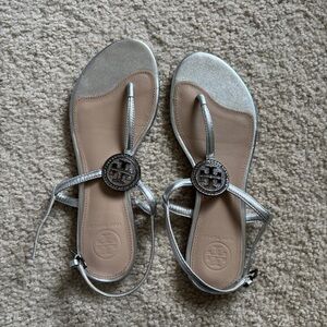 Tory Burch Violet Silver Sandals